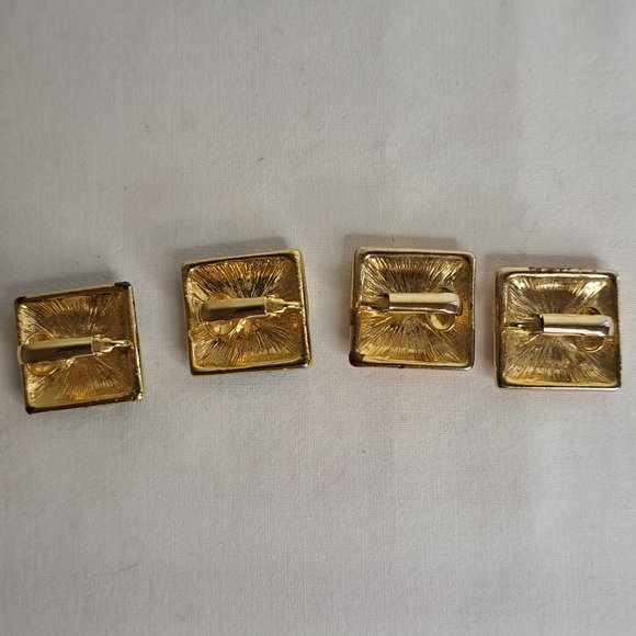 Set of 2 VINTAGE 80S  Statement  Clip Earrings - Picture 5 of 6